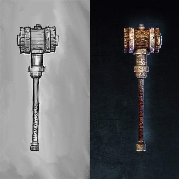 Item preview. Two hand Melee Weapon.